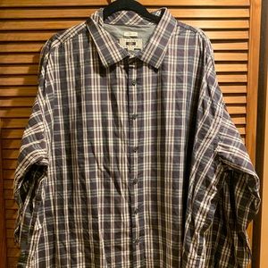 💕Joseph Abboud Gray plaid long sleeve button down